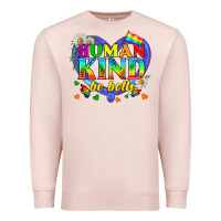Pale Pink LGBTQ Pride Human Kind Be Both Premium Sweatshirt - BundleAndBundleShop