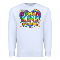 White LGBTQ Pride Human Kind Be Both Premium Sweatshirt - BundleAndBundleShop