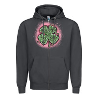 Smoke leopard shamrocks with hearts Zipper Hoodie - MaliasSmallBusiness