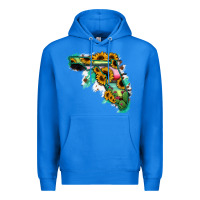 True Royal Florida Map with Sunflower and Serape Cactus Premium Hoodie - Bettercallsaul