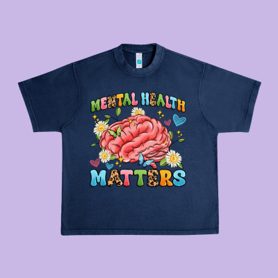 Mental Health Matters Urban Heavy Tee Designed By Artiststas