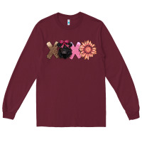 Burgundy xoxo belted galloway Long Sleeve Tee - AdoDesignShop
