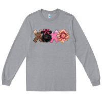 Heather Grey xoxo belted galloway Long Sleeve Tee - AdoDesignShop