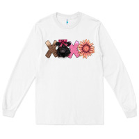 White xoxo belted galloway Long Sleeve Tee - AdoDesignShop