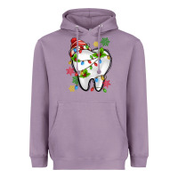 Lavender Christmas Teeth Dentist Heavyweight Hoodie - MaliasSmallBusiness