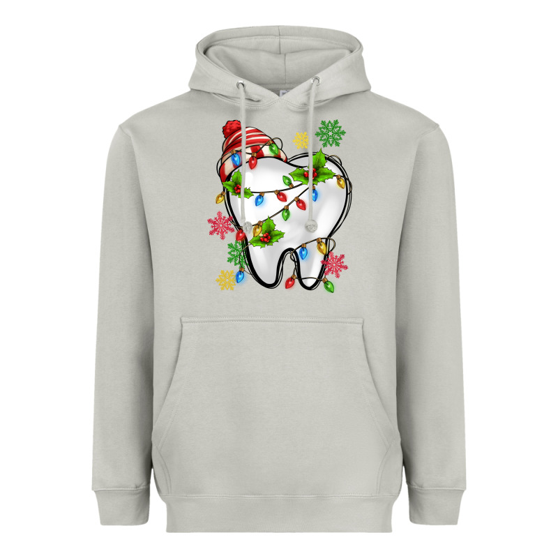Christmas Teeth Dentist Heavyweight Hoodie by MaliasSmallBusiness | Teevron
