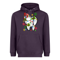 Plum Christmas Teeth Dentist Heavyweight Hoodie - MaliasSmallBusiness