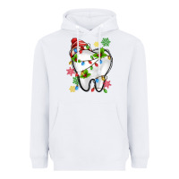 White Christmas Teeth Dentist Heavyweight Hoodie - MaliasSmallBusiness