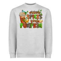 Heather Grey whatever spices your pumpkin Heavyweight Sweatshirt - AdoDesignShop