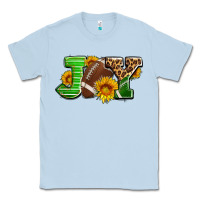 Dusty Blue joy with football ball and sunflower ado Classic Tee - AdoDesignShop