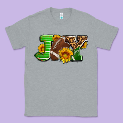 Joy With Football Ball And Sunflower Ado Classic Tee Designed By Adodesignshop