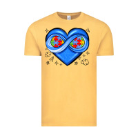 Vintage Mustard infinity heart autism awareness Vintage Tee - JahusDesignShop
