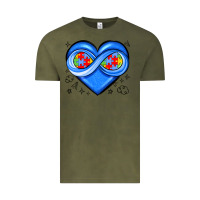 Vintage Olive infinity heart autism awareness Vintage Tee - JahusDesignShop