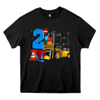 Black forklift birthday two Heavy Core Tee - Artiststas