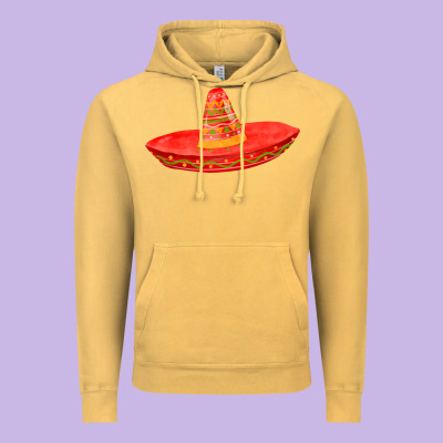 Red Sombrero Fa Element Vintage Hoodie Designed By Fadigitalartstudio