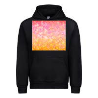 Orange Pink Ombre Glitter Urban Hoodie | Teevron