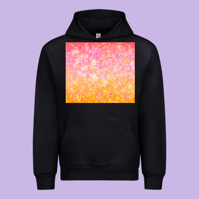 Orange Pink Ombre Glitter Urban Hoodie Designed By Tumblerdesignbyshophia