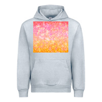 Heather Grey orange pink ombre glitter Urban Hoodie - TumblerDesignByShophia