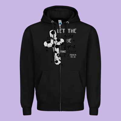Soccer Zipper Hoodie Designed By Maliassmallbusiness