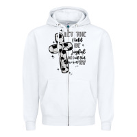 White soccer Zipper Hoodie - MaliasSmallBusiness