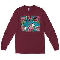 Burgundy v.drose glitter cowhide Long Sleeve Tee - AdoDesignShop