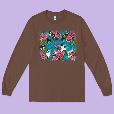 V.drose Glitter Cowhide Long Sleeve Tee Designed By Adodesignshop