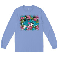 Colony Blue v.drose glitter cowhide Long Sleeve Tee - AdoDesignShop