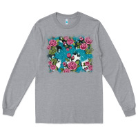 Heather Grey v.drose glitter cowhide Long Sleeve Tee - AdoDesignShop
