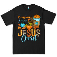 Black Pumpkin spice and Jesus Christ Premium Tee - RanaPortraitStore