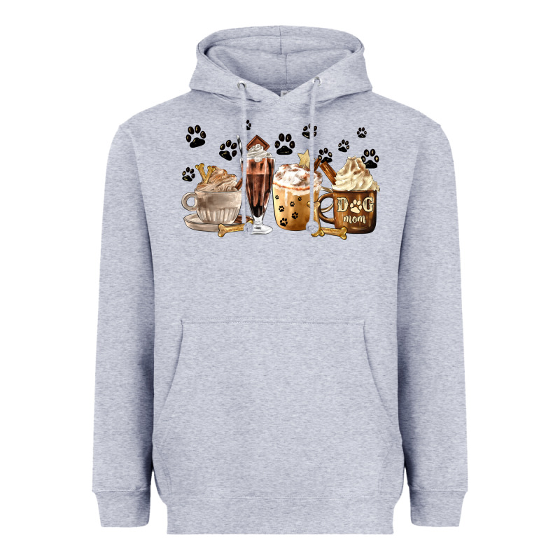 Dog Mom Coffee Lover Coffee Cups Heavyweight Hoodie by MaliasSmallBusiness | Teevron