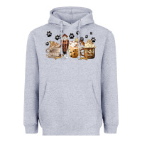 Heather Grey Dog Mom Coffee Lover Coffee Cups Heavyweight Hoodie - MaliasSmallBusiness