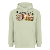 Matcha Dog Mom Coffee Lover Coffee Cups Heavyweight Hoodie - MaliasSmallBusiness