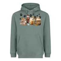 Sage Dog Mom Coffee Lover Coffee Cups Heavyweight Hoodie - MaliasSmallBusiness