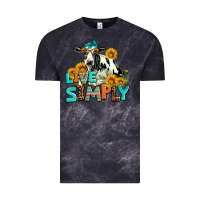 Cloud Black live simply Vintage Tee - AdoDesignShop