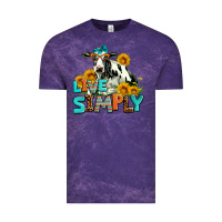 Cloud Purple live simply Vintage Tee - AdoDesignShop