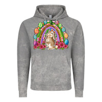 Cloud Rock Easter rainbow Bunny Easter Day Vintage Hoodie - Neo Western