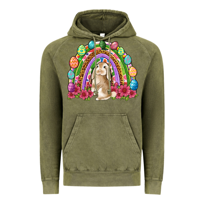 Easter Rainbow Bunny Easter Day Vintage Hoodie by Neo Western | Teevron