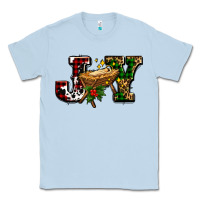 Dusty Blue joy with baby jesus ado Classic Tee - AdoDesignShop