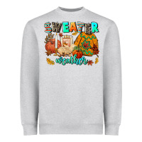 Heather Grey pumpkın Spıce Heavyweight Sweatshirt - AdoDesignShop