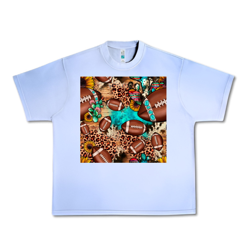 Football Cactus Sunflower Seamless Pattern Urban Heavy Tee by JahusDesignShop | Teevron