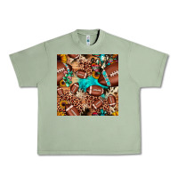 Oil Green football cactus sunflower seamless pattern Urban Heavy Tee - JahusDesignShop