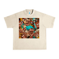 Sandshell football cactus sunflower seamless pattern Urban Heavy Tee - JahusDesignShop