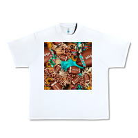 White football cactus sunflower seamless pattern Urban Heavy Tee - JahusDesignShop
