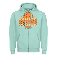 Seafoam basketball senior 2024 Zipper Hoodie - MaliasSmallBusiness