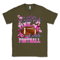 Army Green in october we wear pink and watch football Classic Tee - AdoDesignShop