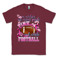 Burgundy in october we wear pink and watch football Classic Tee - AdoDesignShop