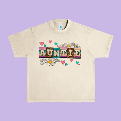 Daisy Auntie Urban Heavy Tee Designed By Adodesignshop