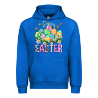 Cobalt Happy Easter with eggs Easter Day Urban Hoodie - HowdyJamesFarm