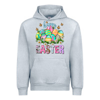 Heather Grey Happy Easter with eggs Easter Day Urban Hoodie - HowdyJamesFarm