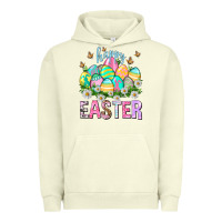 Pigment Pistachio Happy Easter with eggs Easter Day Urban Hoodie - HowdyJamesFarm